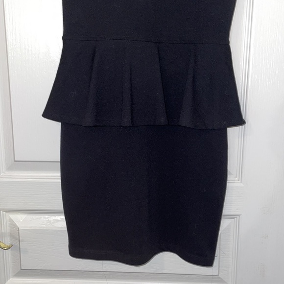 Small Garage Black Mini Dress with Mesh Neckline - Picture 5 of 8